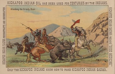 Nativos americanos atacando osos grizzly de American School